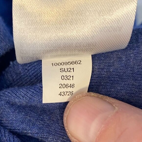 Karen Scott Women's Top XL Blue Short-Sleeve Cotton With Button Detail Hem - Picture 8 of 11